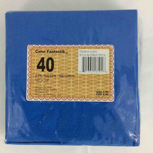 SOLID ROYAL BLUE NAPKIN LUNCH 40pcs