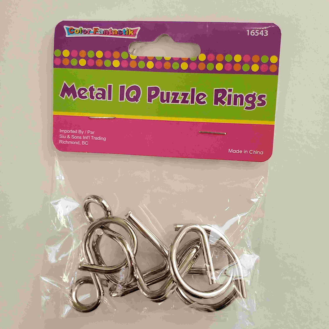 GAME METAL IQ PUZZLE RINGS 2sets