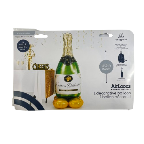 AGM AIRLOONZ LGE BUBBLY WINE BOTTLE