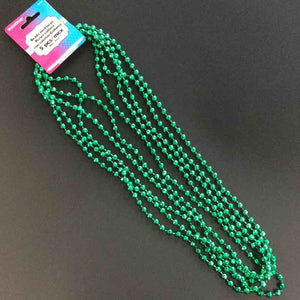 BEAD NECKLACES GREEN 32in 5pcs