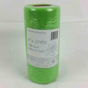 6in x 25yard WEDDING TULLE ROLL FERN