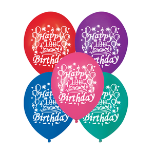 BALLOON LATEX PRINTED 12in 10pcs Birthday Balloons