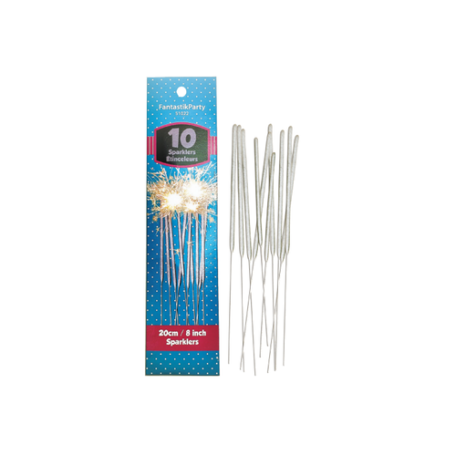 BIRTHDAY SPARKLERS 8in 10pcs