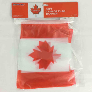 CANADA DAY DECOR 15PC FLAG PLASTIC BANNER