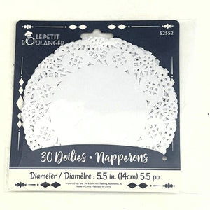 PAPER DOILIES WHITE 30PCS 5.5"