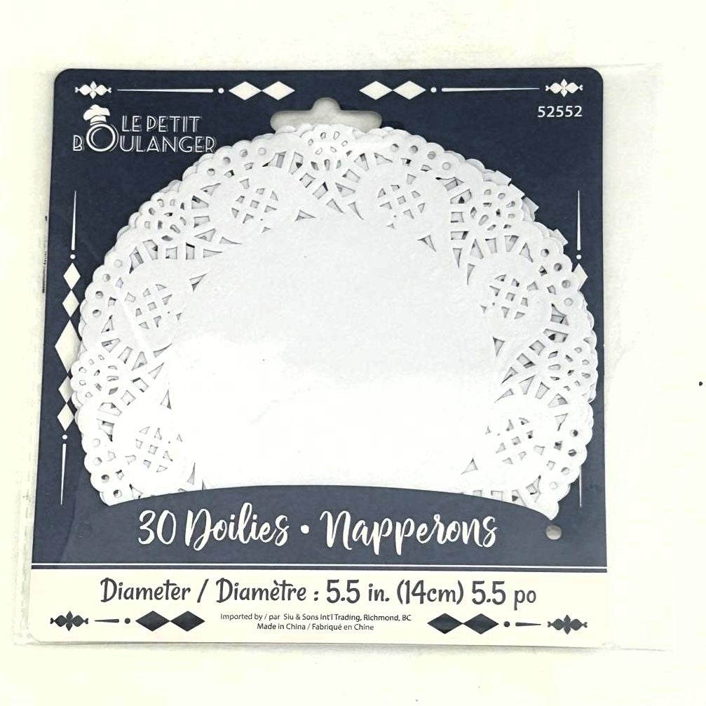 PAPER DOILIES WHITE 30PCS 5.5