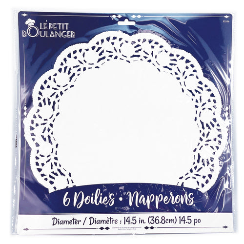 PAPER DOILIES WHITE  6PCS 14.5