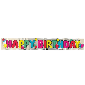 BANNER FOIL HAPPY BIRTHDAY TAPE 12ft