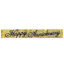 Load image into Gallery viewer, BANNER FOIL HAPPY ANNIVERSARY 12ft