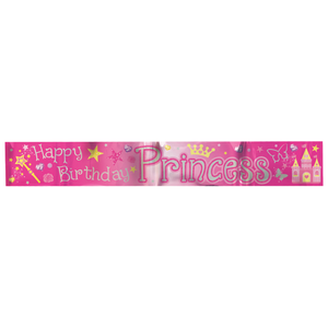 12FT FOIL BANNER, PRINCES BIRTHDAY