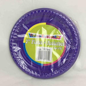 PLASTICWARE PURPLE PLATES 7in 10pcs