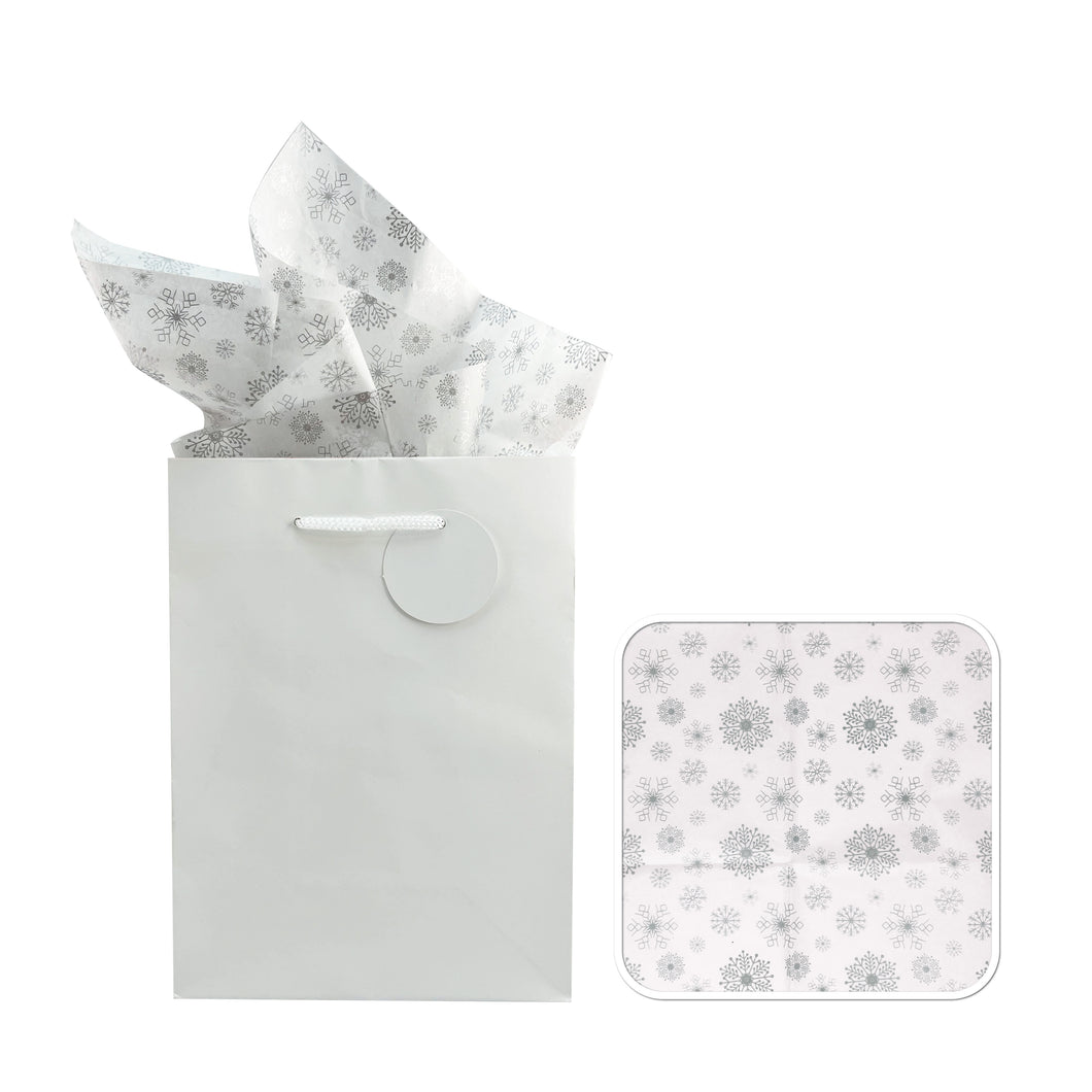 CMAS TISSUE 6PCS Snowflake Silver 20in x 20in