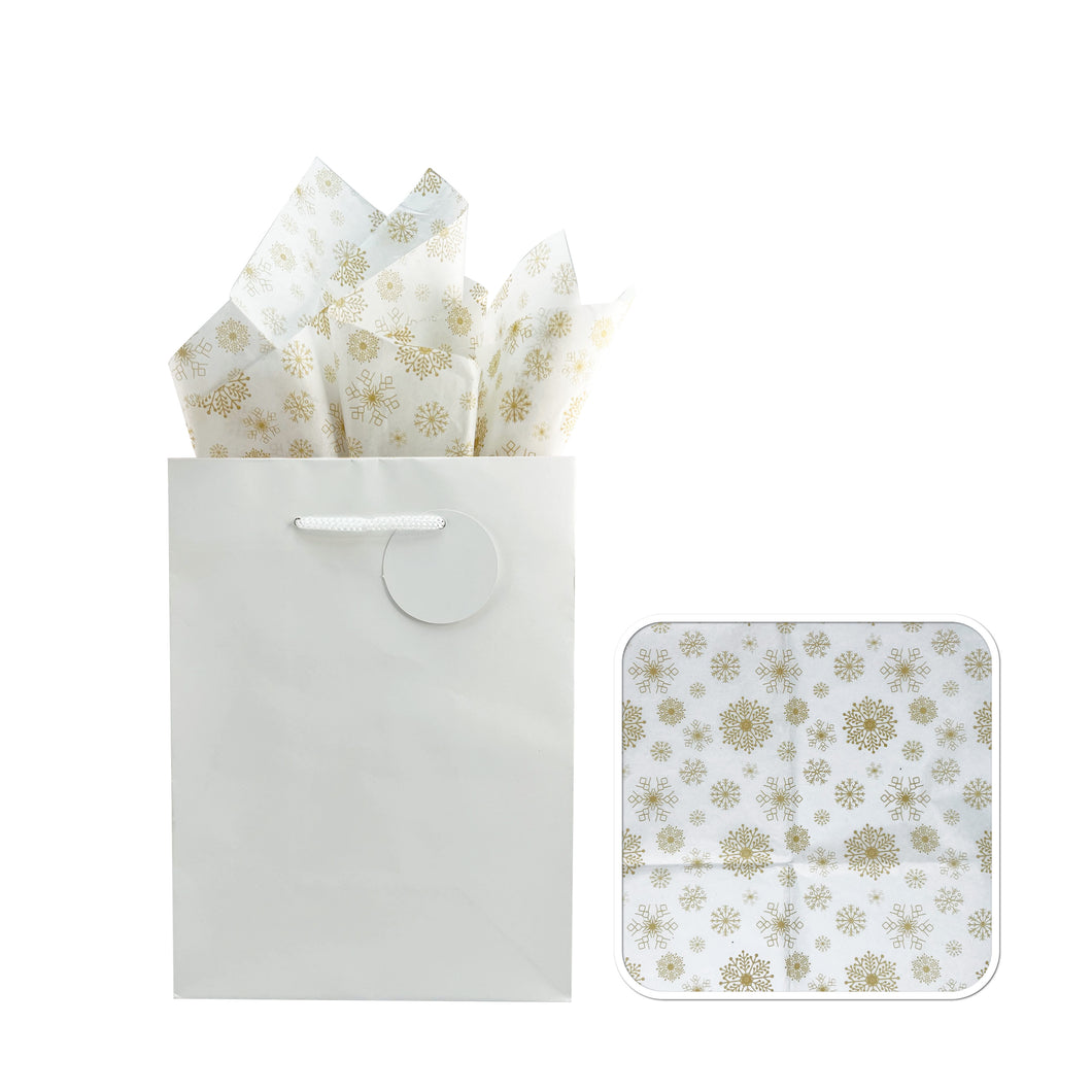 CMAS TISSUE 6PCS Snowflake Gold 20inx20in