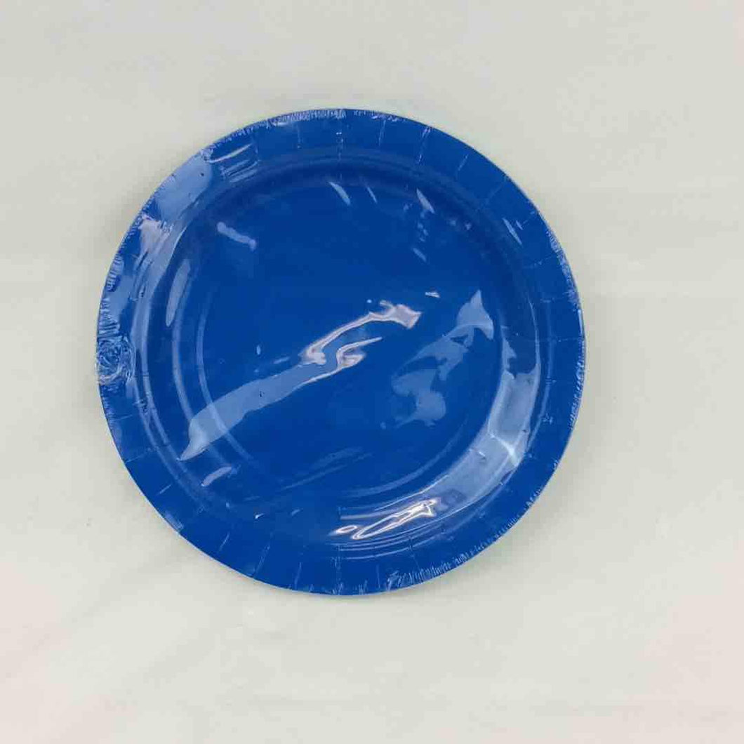 SOLID ROYAL BLUE PLATES 7in  8pcs