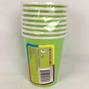 SOLID APPLE GREEN CUPS 8pcs