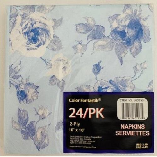 ENSEMBLE FAIRY ROSE NAPKINS BEVERAGE 24pcs