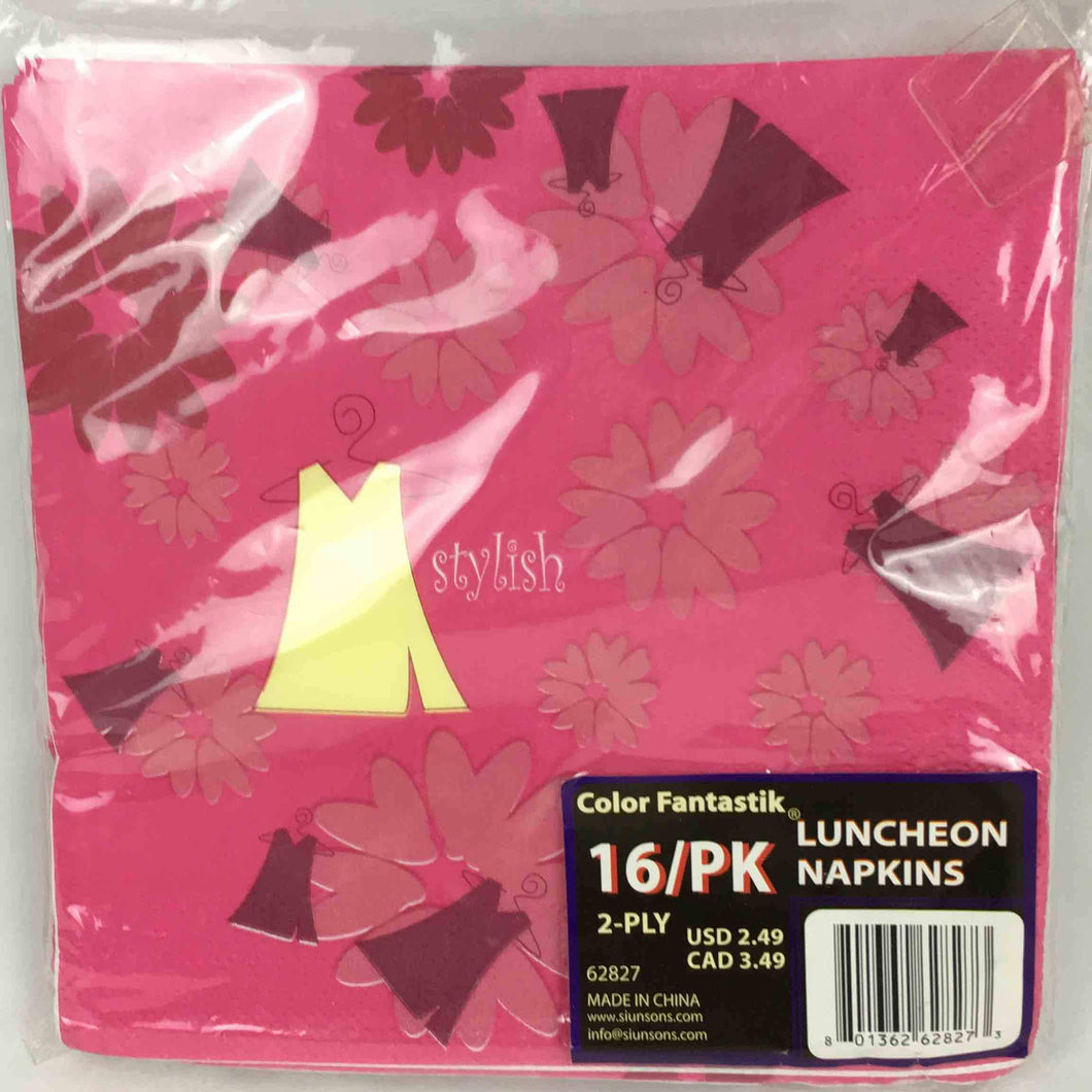 ENSEMBLE FASHION GIRL LUNCH NAPKINS 16pcs