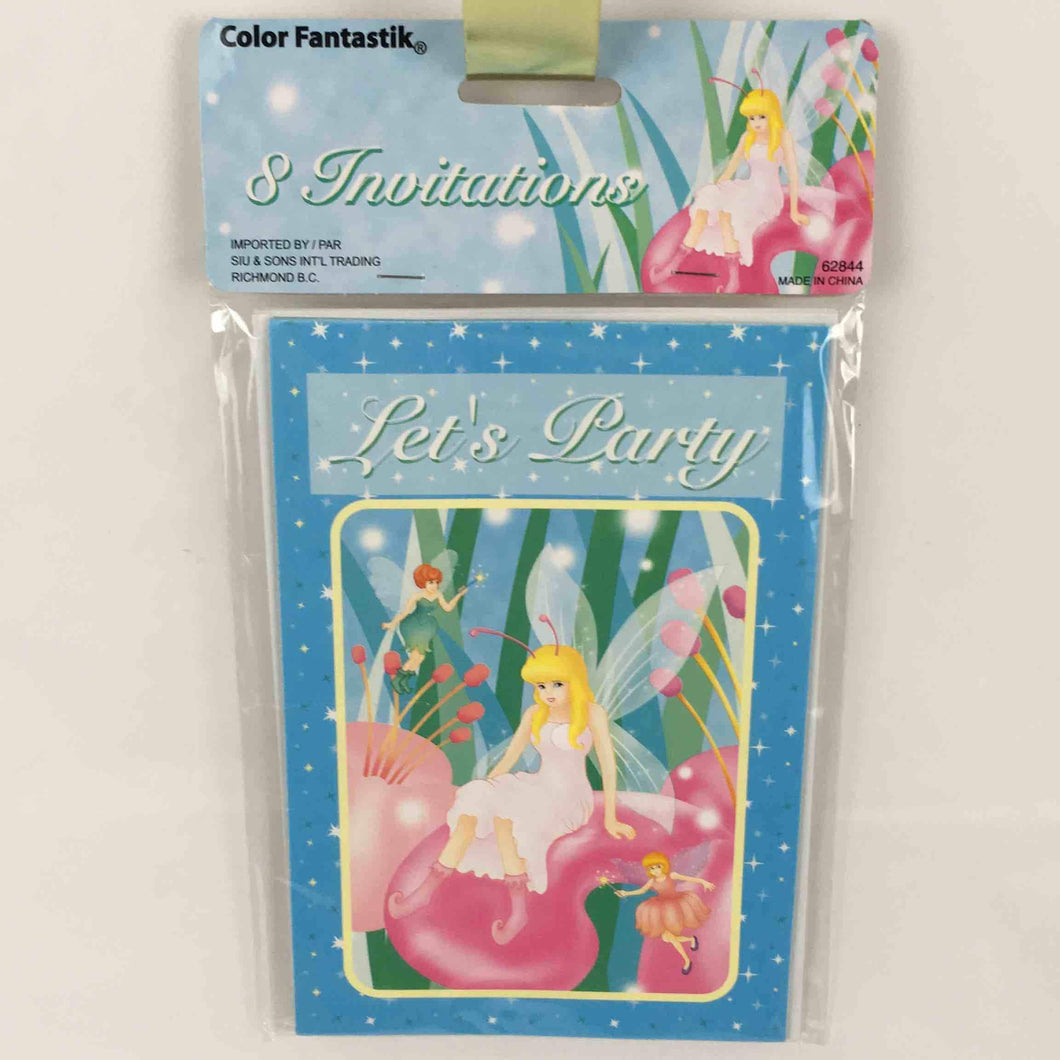 ENSEMBLE FAIRY PRINCESS INVITATIONS 8pcs