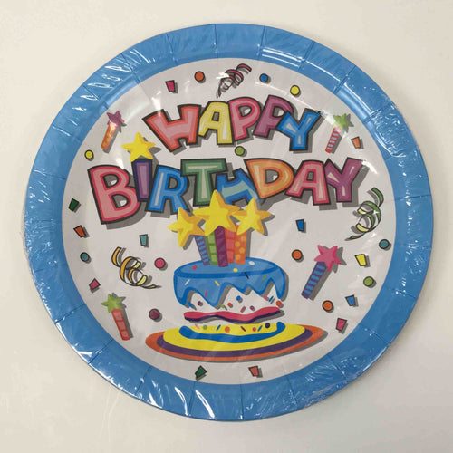 ENSEMBLE BIRTHDAY SPARKLE PLATES 9in 6pcs