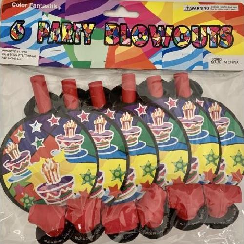 ENSEMBLE BIRTHDAY CAKE BLOWOUTS 6pcs