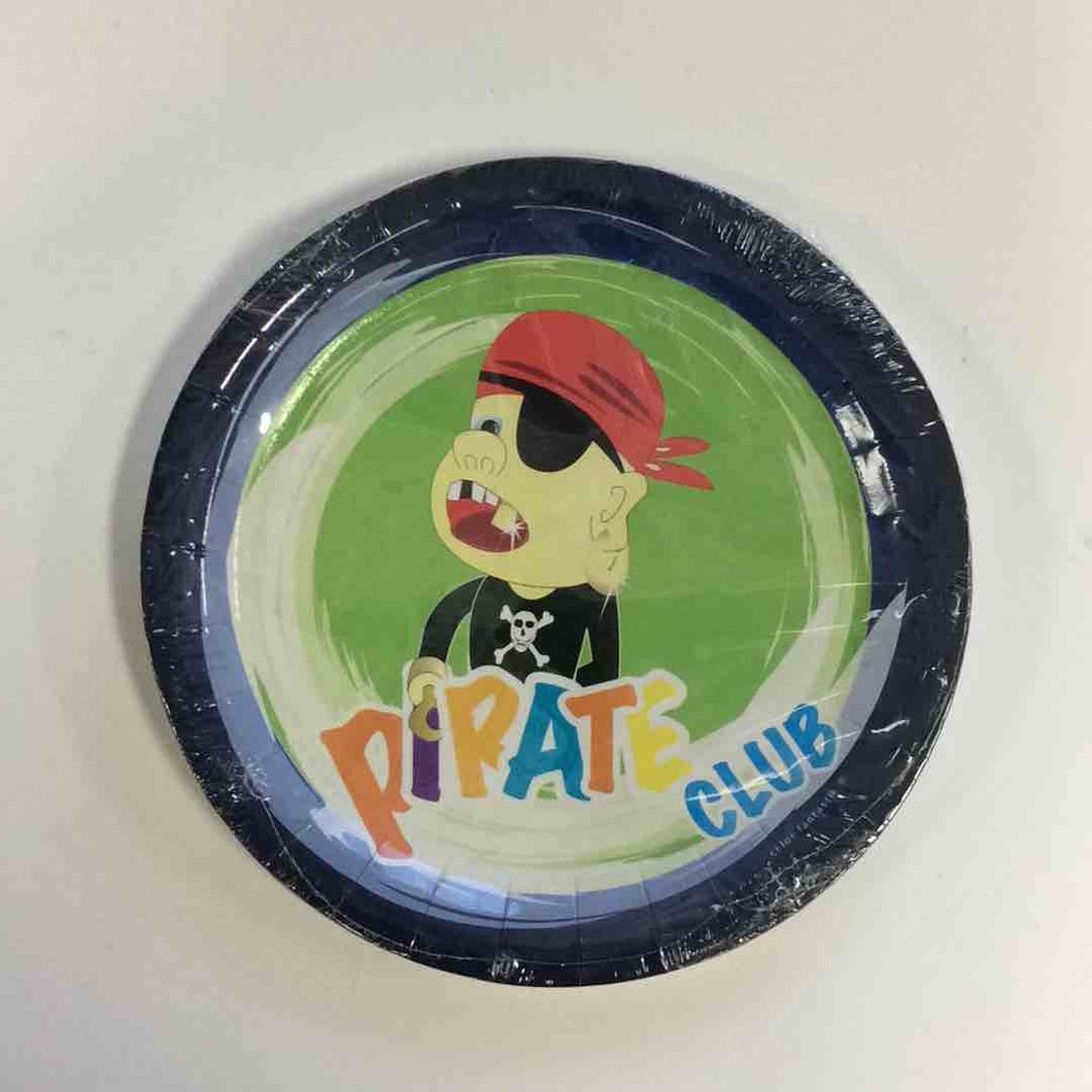 ENSEMBLE PIRATE CLUB PLATES 7in 8pcs