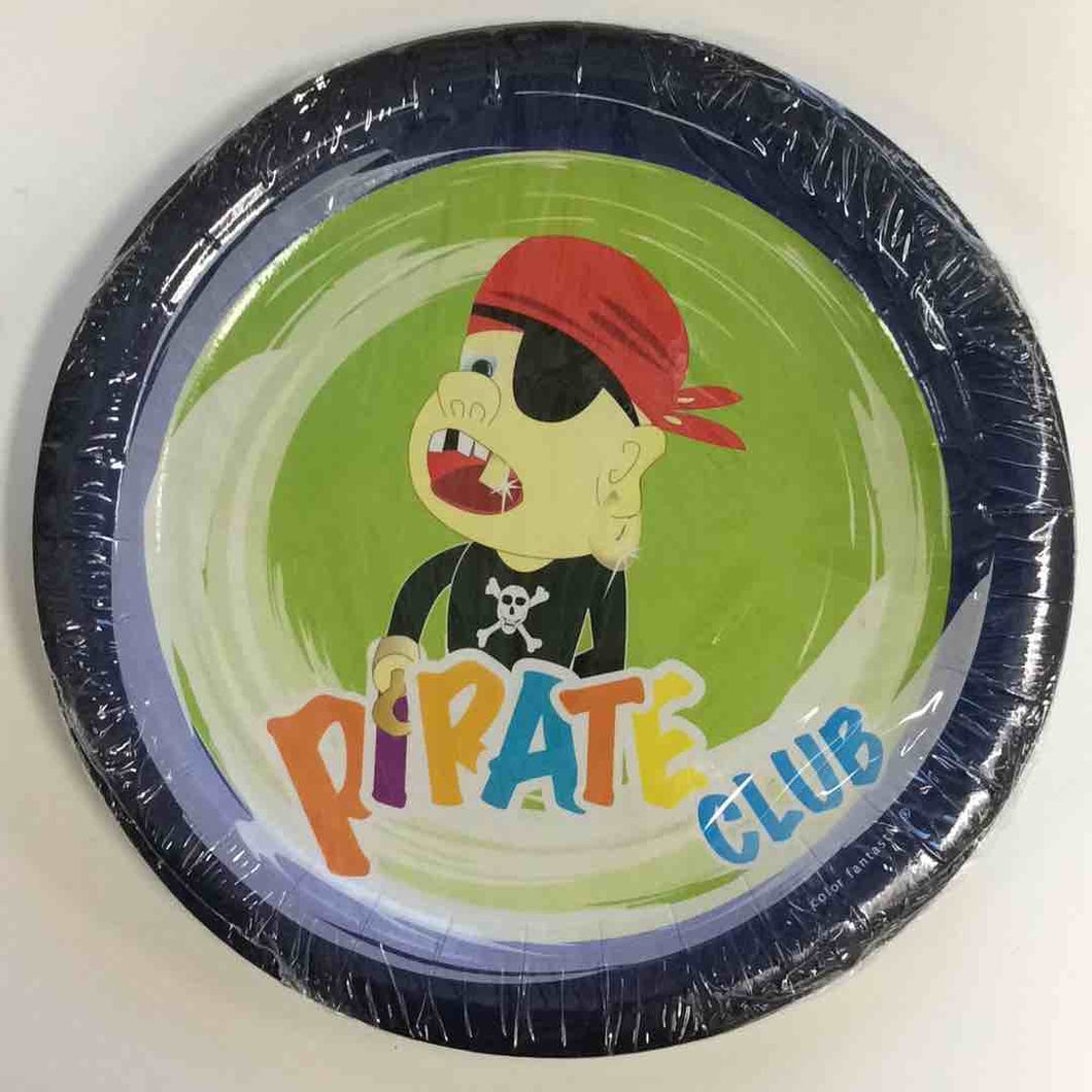 ENSEMBLE PIRATE CLUB PLATES 9in 6pcs