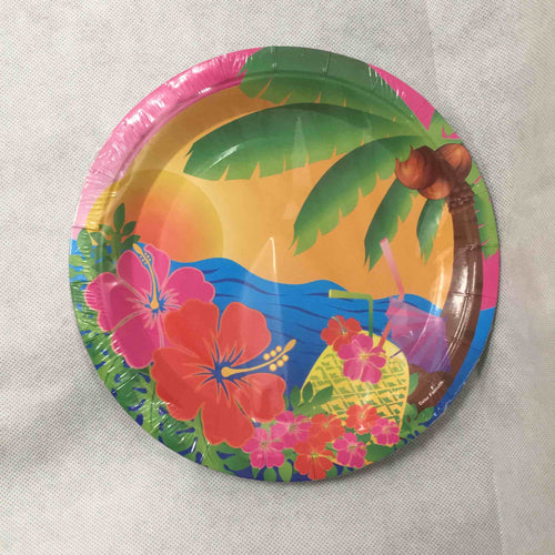 ENSEMBLE LUAU PLATES 9in 6pcs