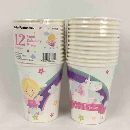 ENSEMBLE FAIRY BIRTHDAY CUPS 12pcs