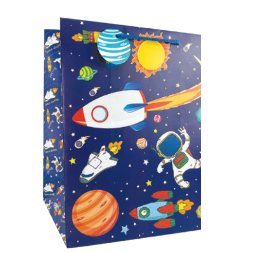 GIFT BAG BIRTHDAY LGE SPACESHIPS