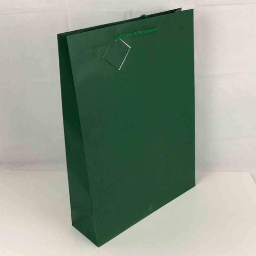 GIFT BAG SOLID COLOR EXTRA LGE HUNTER GRN