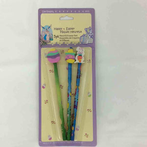 EASTER PENCILS W/ERASER 3PCS