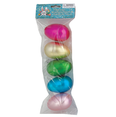 EASTER EGG FILLERS METALLIC MATTE 3.5IN 5PCS