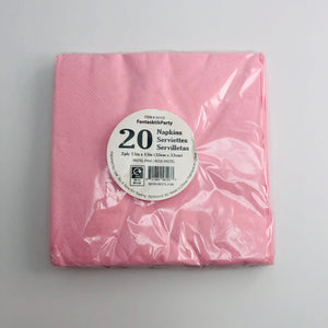 SOLID PASTEL PINK NAPKIN LUNCH 20pcs