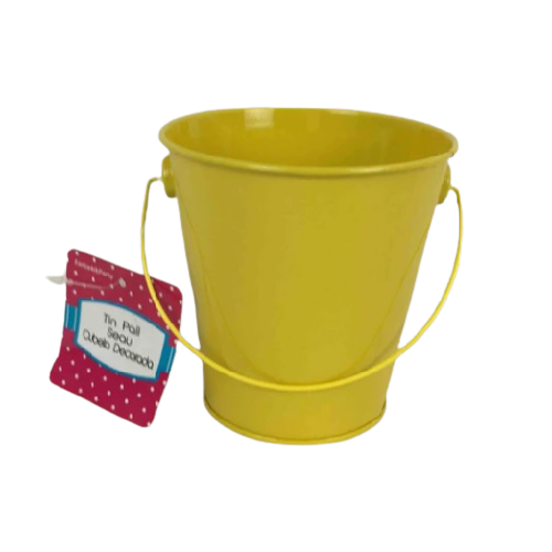 CANDY TIN PAIL YELLOW 4