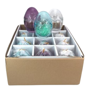 EASTER DECOR GLASS EGG CONTAINER