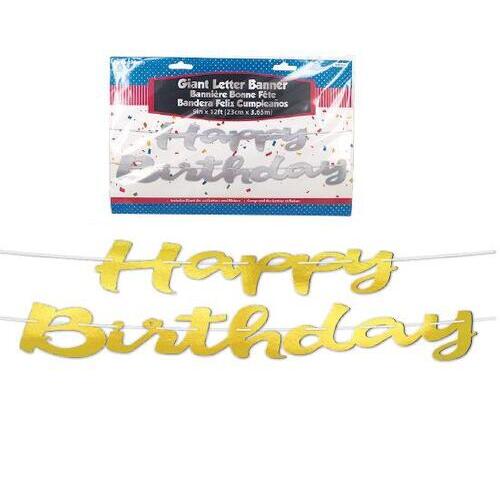 BANNER giant letter foil happy birthday