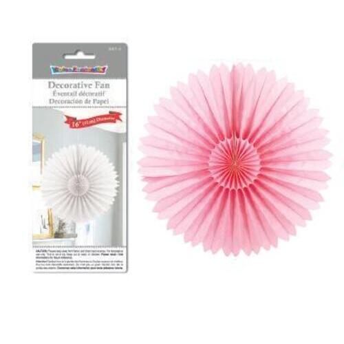 DÉCOR TISSUE FAN 1pc PASTEL PINK