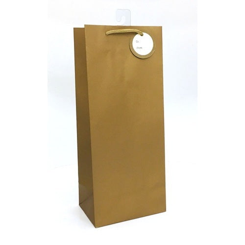 GIFT BAG WINE  COLOR gold