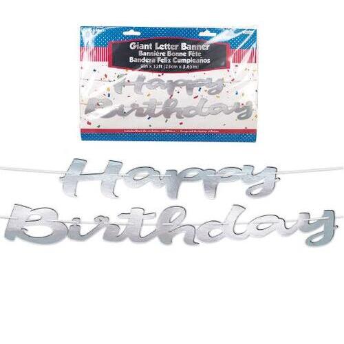 BANNER giant letter foil happy birthday