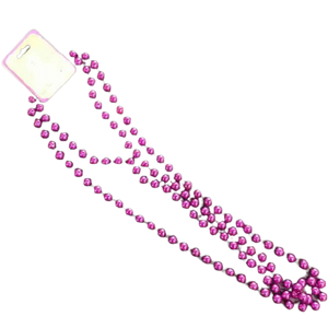 BEAD NECKLACES METALLIC PURPLE 40in 2pcs