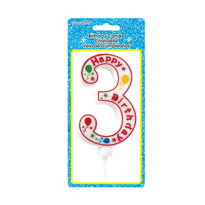 BDAY CANDLE GIANT NUMERAL CANDLE 3 HBDAY
