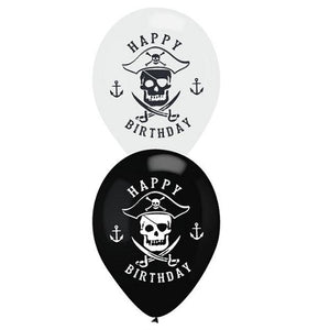 BALLOON LATEX PRINTED 12in 10pcs Birthday Pirate