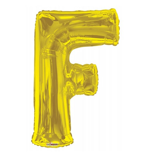 BALLOON FOIL LETTER 34in Gold F