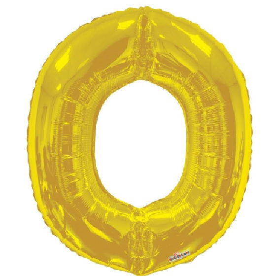 BALLOON FOIL LETTER 34in Gold O