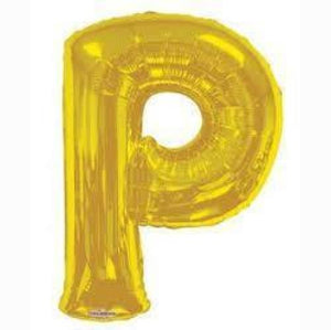 BALLOON FOIL LETTER 34in Gold P