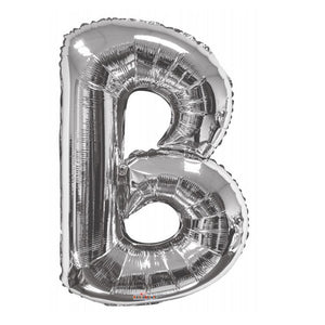 BALLOON FOIL LETTER 34in Silver B