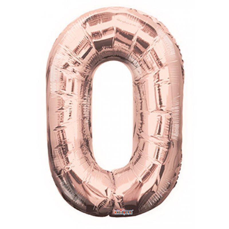 BALLOON FOIL NUMBER 34in Rose Gold 0