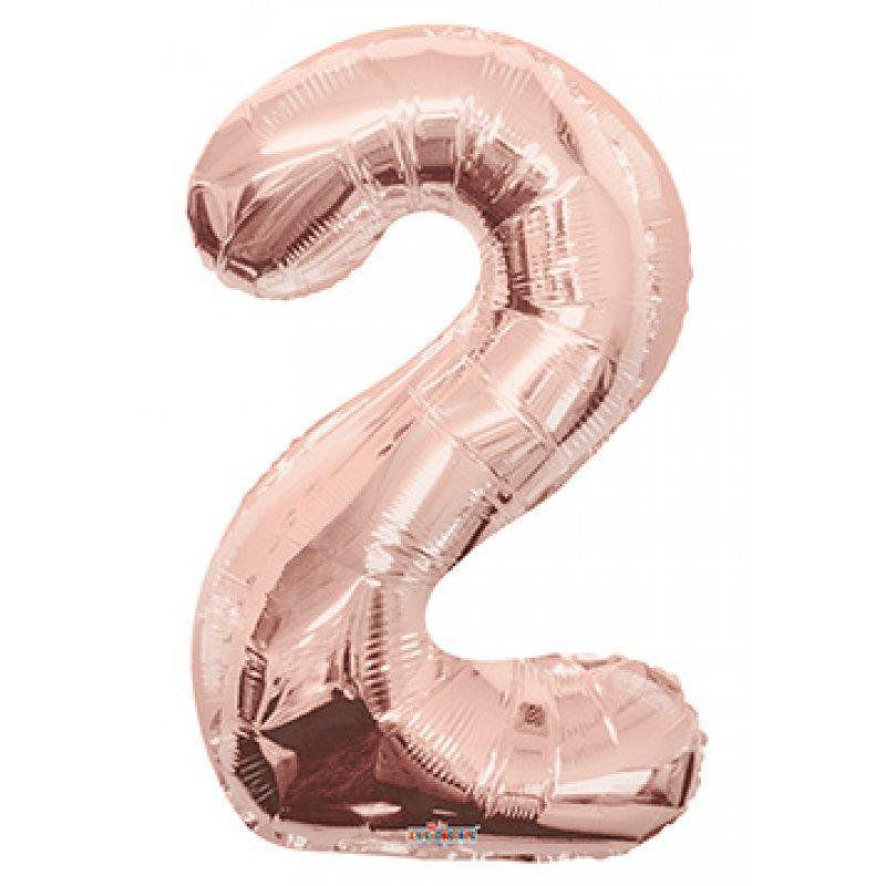 BALLOON FOIL NUMBER 34in Rose Gold 2