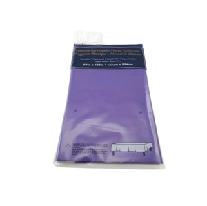 PLASTIC TABLE COVER 54in x 108in PURPLE