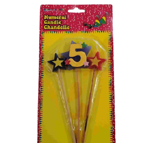 BIRTHDAY CANDLE PICKS SET 5